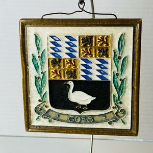 Cloisonné Tile Westraven Coat Of Arms For The City Of Goes